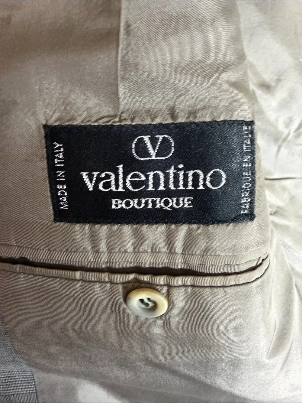 Vintage Valentino Boutique Blazer Mens 52 Wool Double Breasted Plaid Italy